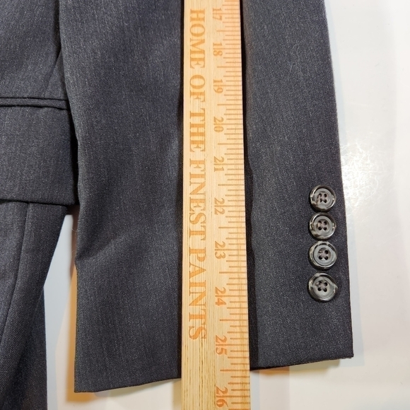 OSCAR De La Renta Mens 43R Dark Gray 100% Wool Blazer Sport Coat Suit Jacket - Picture 10 of 11